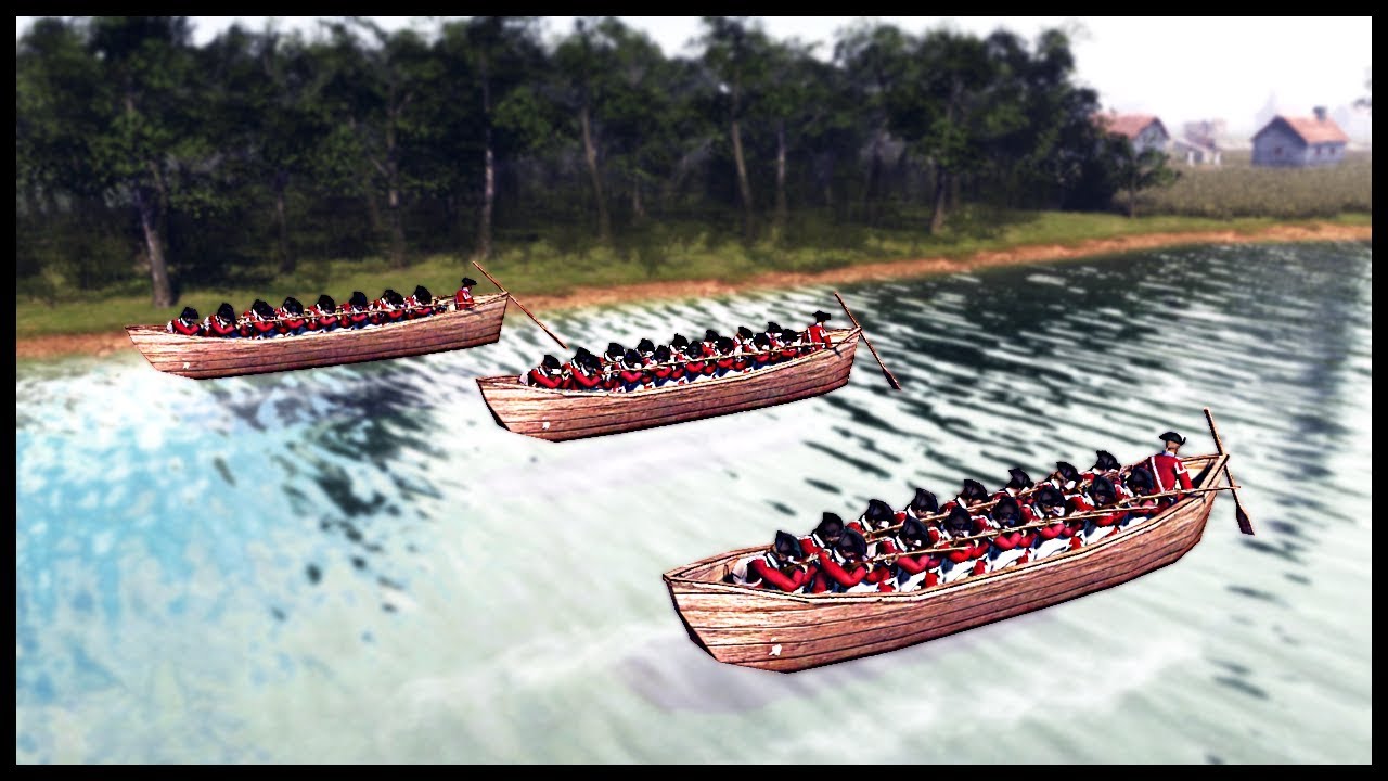 BRITISH REDCOATS IN ROWBOATS! 1775 American Revolutionary Battle - Men of War BITFA Mod Gameplay