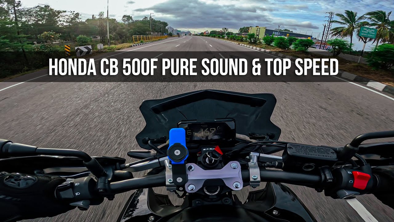 Honda CB 500F + Akrapovic  Pure Riding Sound and Top Speed
