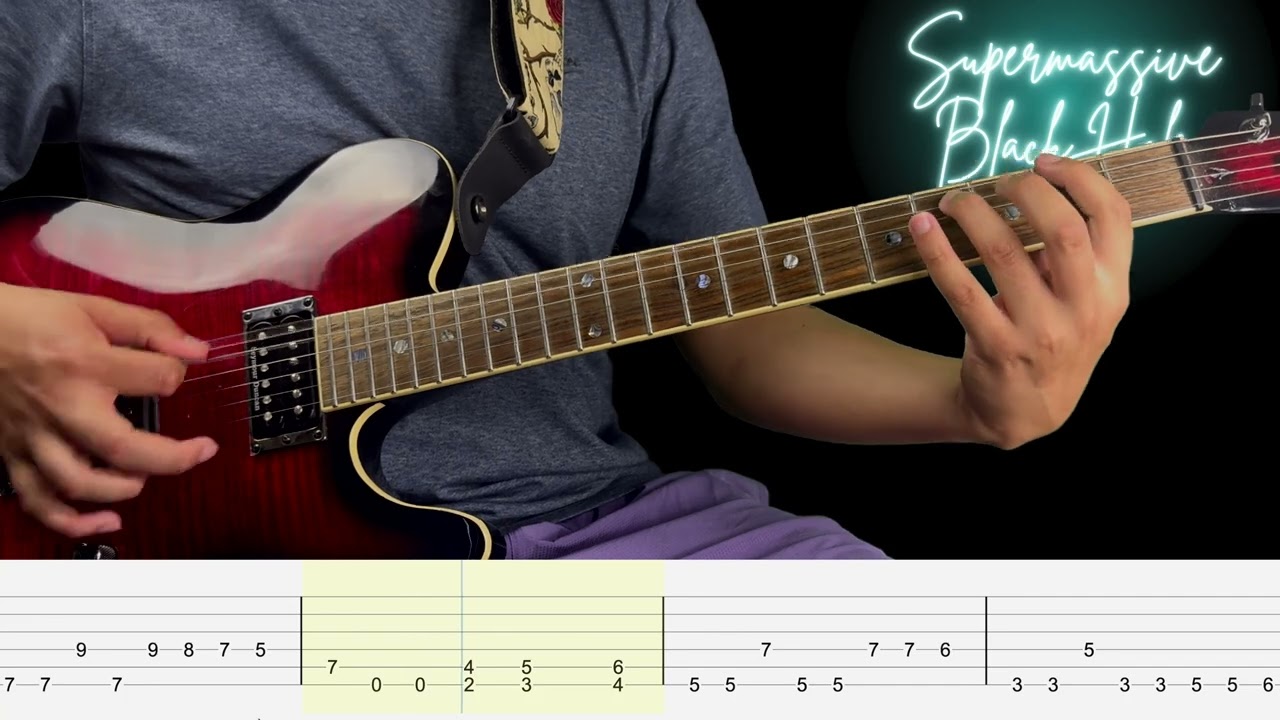 Muse - Supermassive Black Hole guitar cover + tabs by Muse