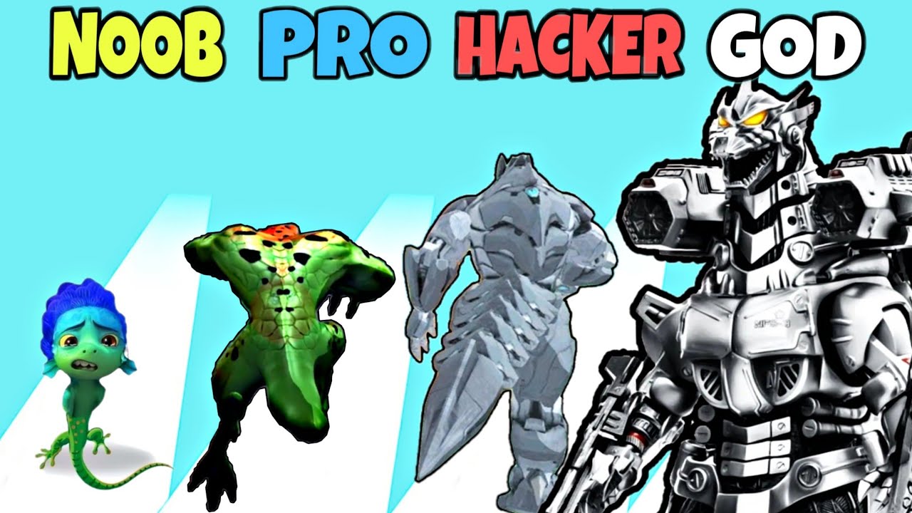 NOOB vs PRO vs HACKER vs GOD in Kaiju Run (New Update)
