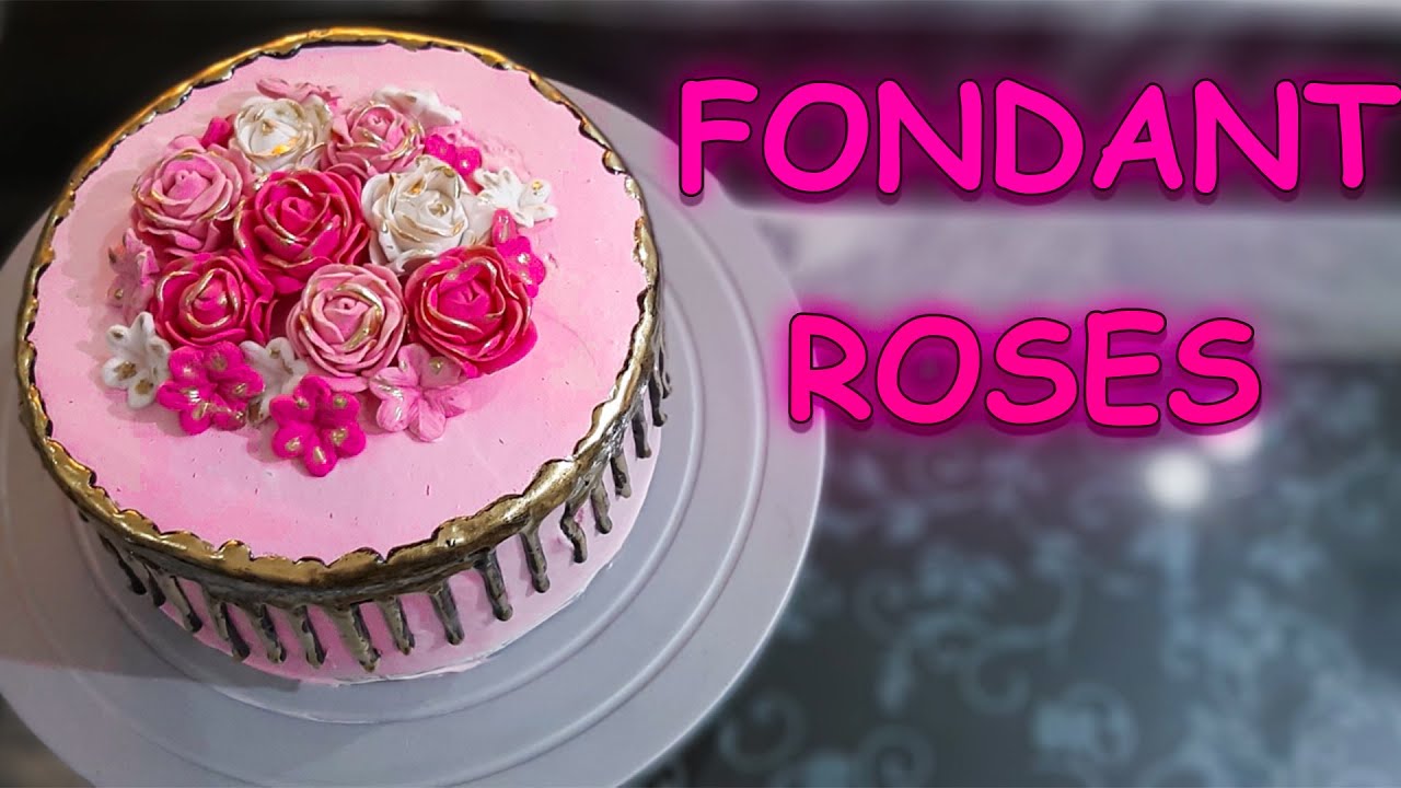 Fondant Roses Cake
