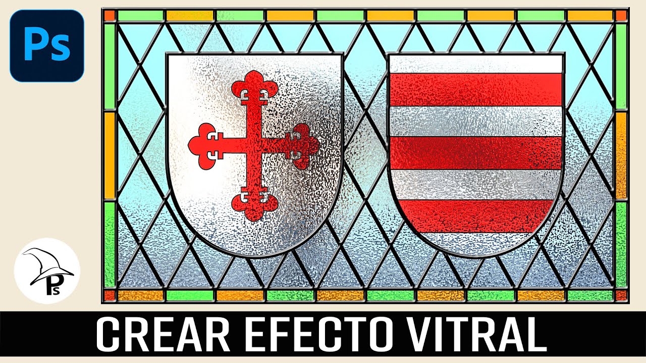 Cómo crear el Efecto Vitral o Vidriera en Photoshop