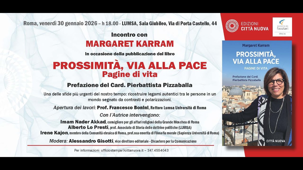 Presentazione del volume «Prossimità via alla pace» di Margaret Karram