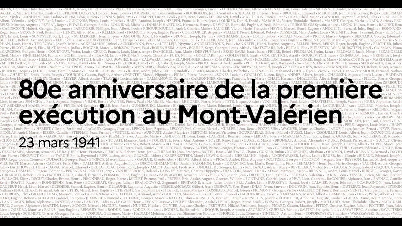 Hommage aux fusillés du Mont-Valérien. Le film