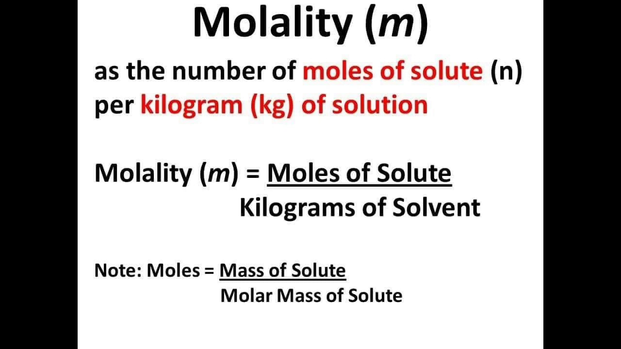 What is Molality|formula of Molality/ Example Calculation of Molality