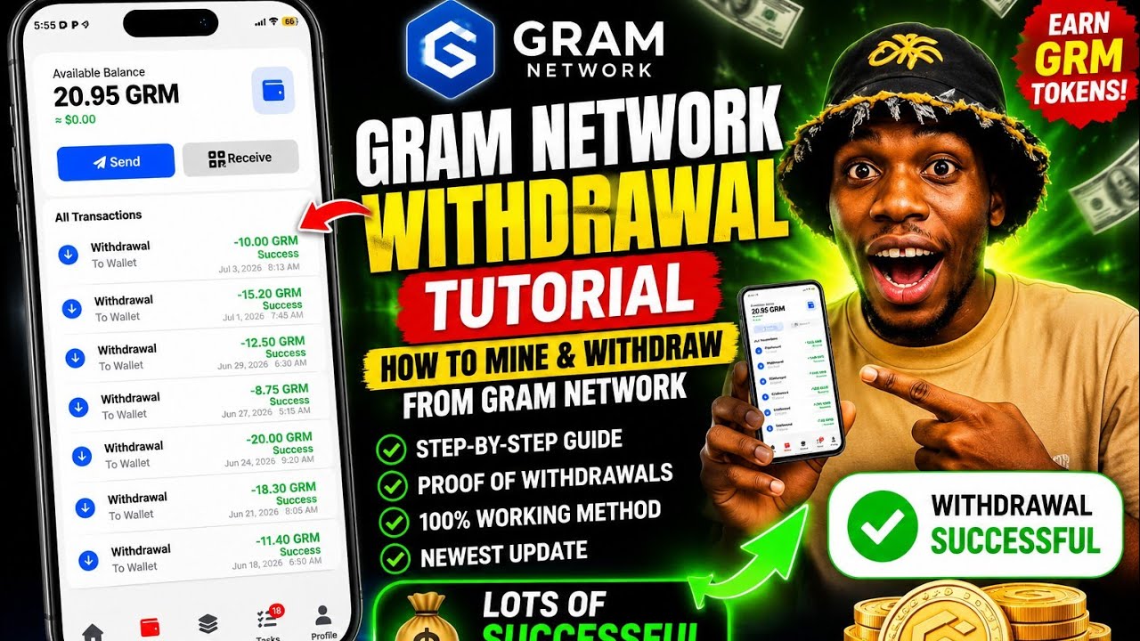 Учебное пособие по выводу $30 из Gram Network / как майнить и выводить средства из сети Gram