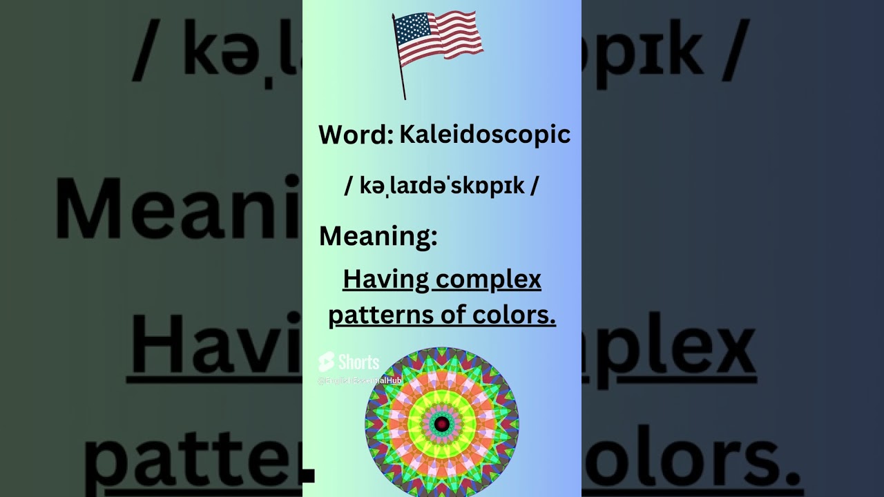 How to Pronounce Kaleidoscope in American Accent #learnenglish #learning