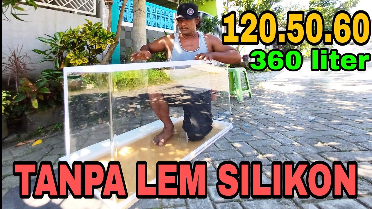 hasil akhir pembuatan aquarium akrilik bending 120x50x60 8mm