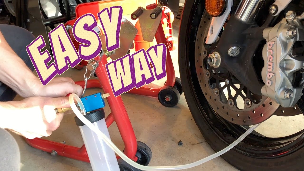 How to change and bleed brake fluid Suzuki GSXR motorcycle