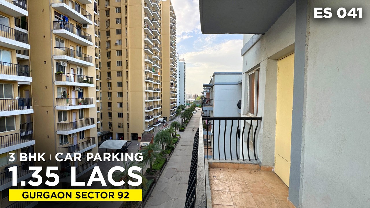 🔥 Ready-to-Move 3 BHK Flat for Sale in Sector 92 Gurgaon | Roof Rights | ₹1.35 Cr 😱 ES 041