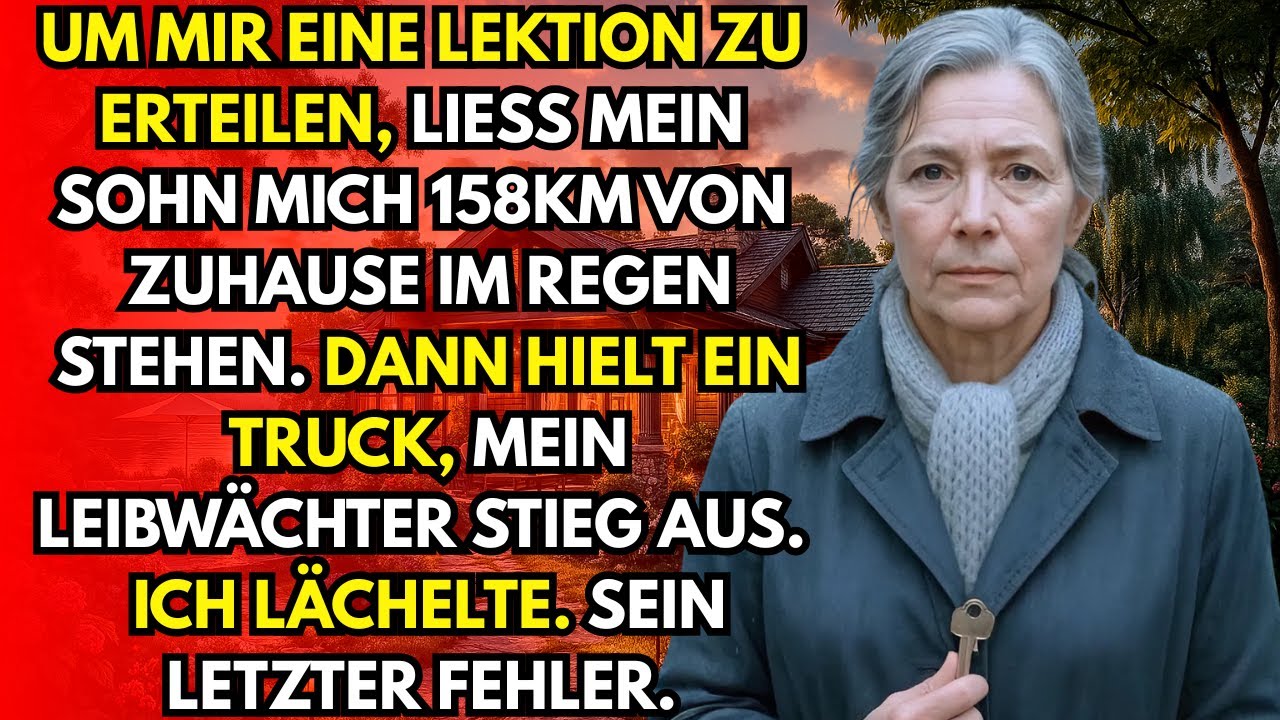 Mein Sohn ließ mich als Lektion im Regen stehen – doch er rechnete nicht mit meinem Bodyguard.