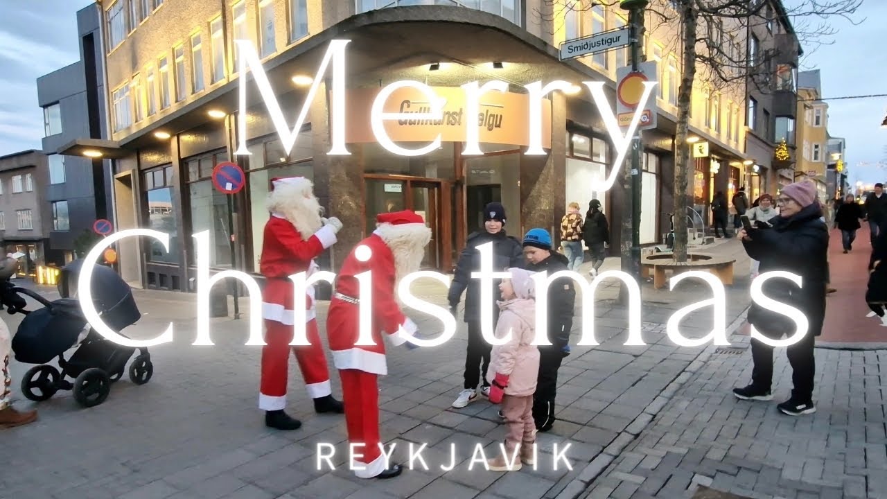 Reykjavik Iceland Merry Chistmas Walking Tour