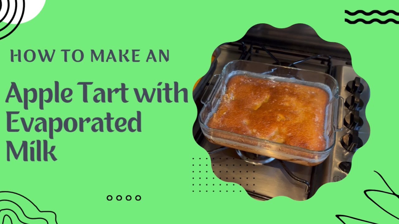 Recipe for Apple Tart / Sponge with Evaporated Milk from Scratch 🍏 🥣 (South African)