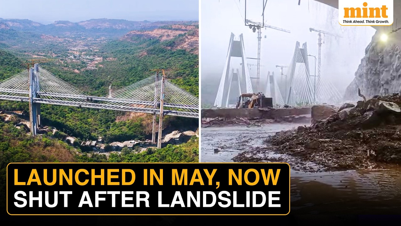 Viral Videos Show Damage To Newly-Launched 'Missing Link' On Mumbai-Pune Expressway After Landslide