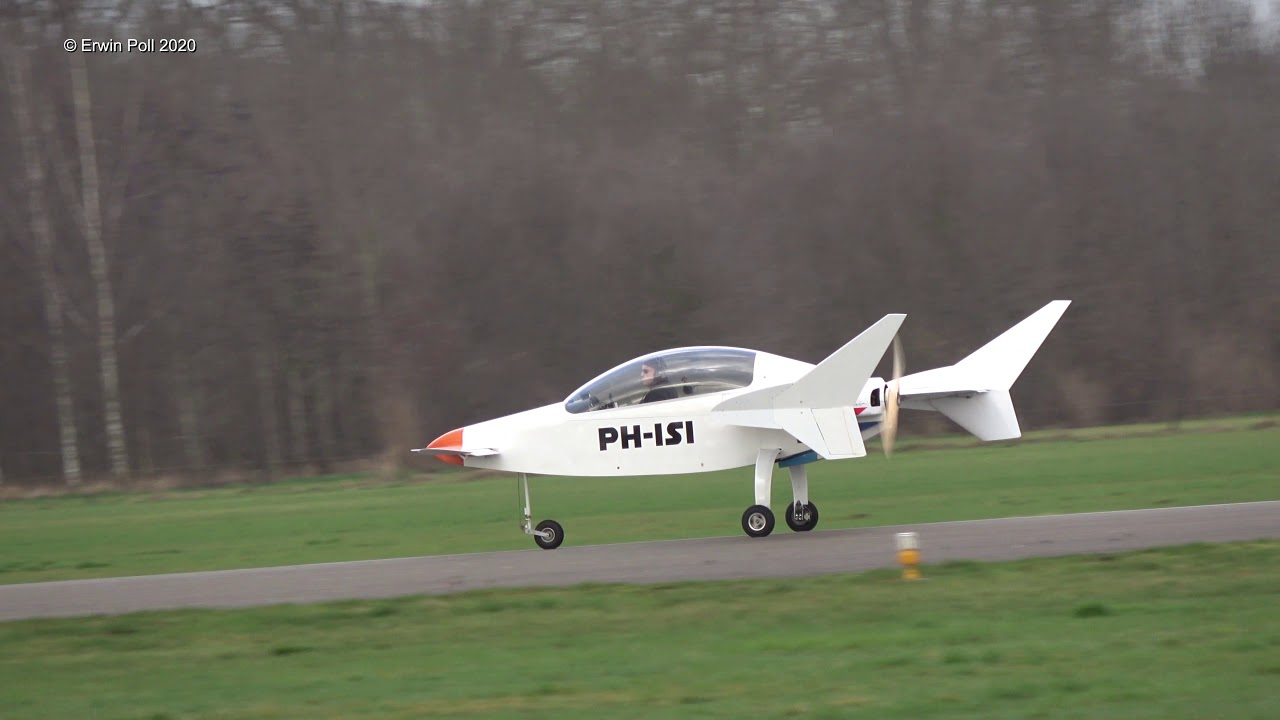 Ferry Flight Canard Aeroplane PH-ISI Junqua IBIS RJ03 Teuge Airport 6 Feb 2020