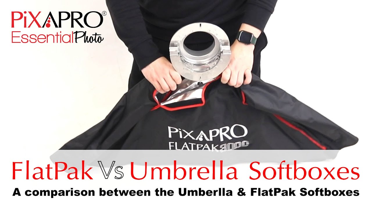 Pixapro FlatPak Softboxes Vs.  Pixapro Umbrella Softboxes