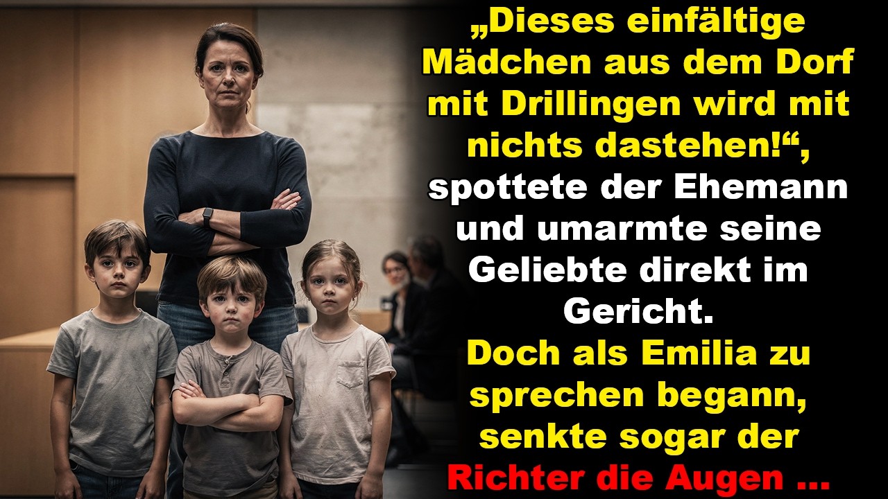 „Diese Provinzlerin mit Drillingen bekommt nichts!“ spottete der Ehemann und umarmte seine Geliebte…