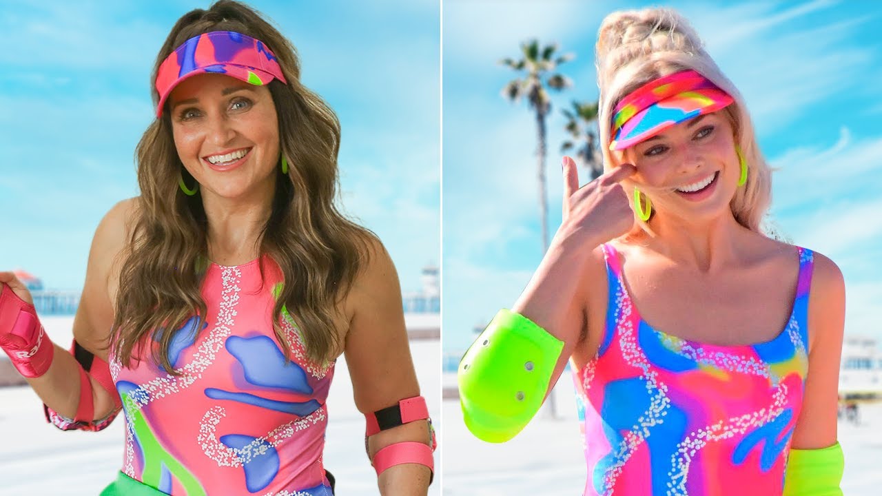 barbie movie hair | margot robbie | rollerblade barbie halloween costume