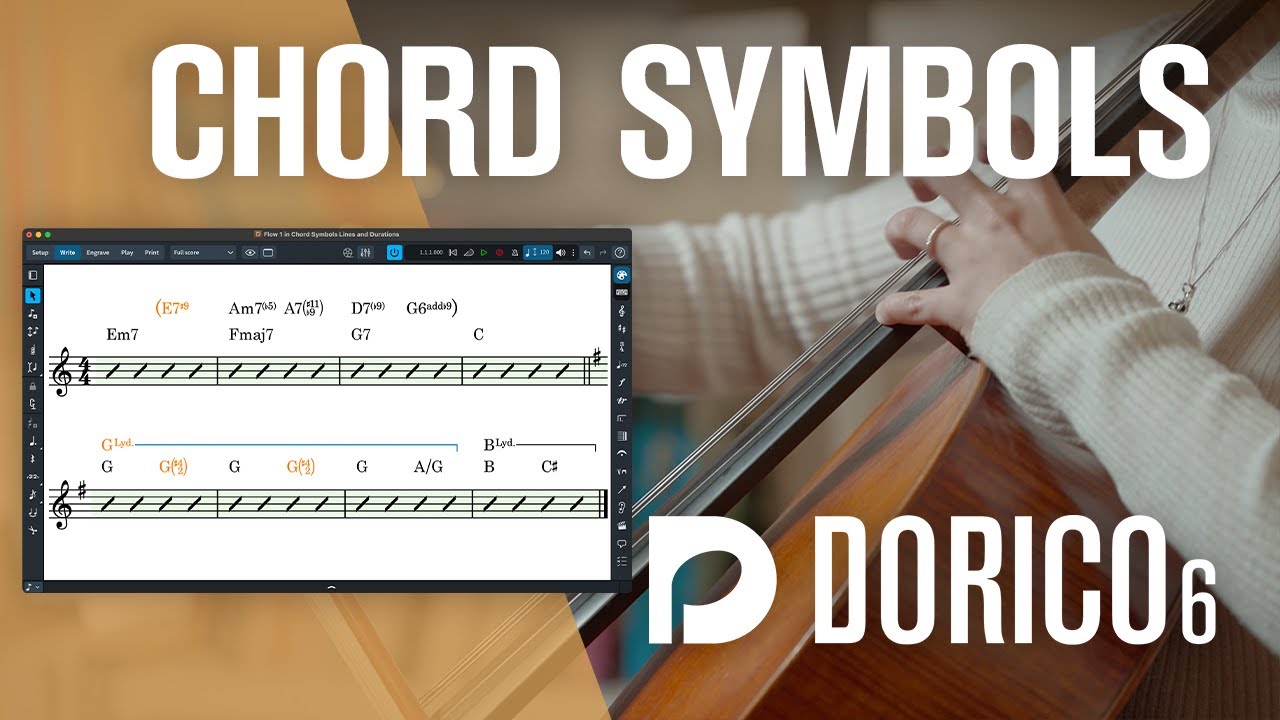 Улучшения в обозначении аккордов | Новые функции в Dorico 6