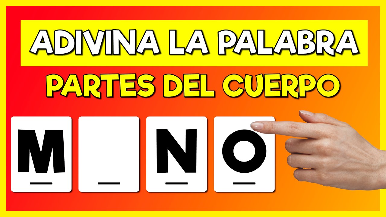 ADIVINA las PARTES DEL CUERPO 🧠🦷 con pocas letras 🤯🤯 Adivina la palabra