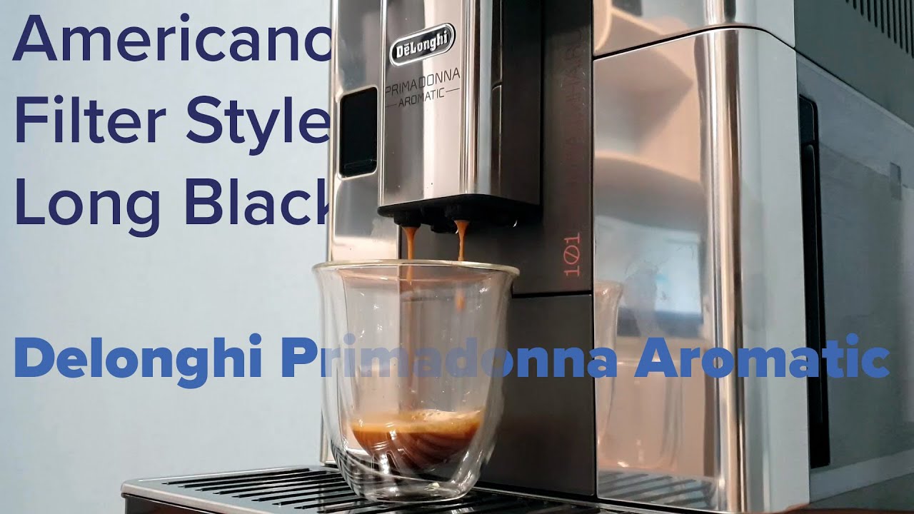 Большой черный кофе на Delonghi Primadonna Aromatic: американо, long black, filter style