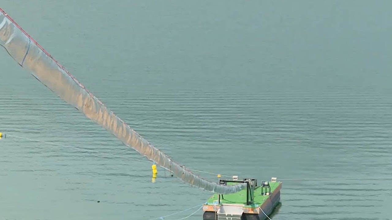 The Salmon Cannon’ sorts and shoots fish over a dam