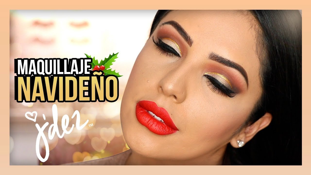 JDEZ NUEVO PRODUCTO (probadita)+ MAQUILLAJE DE OJOS  PARA NAVIDAD PASO A PASO🎄