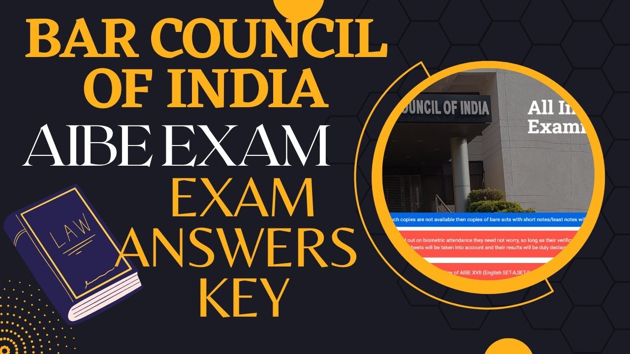 aibe 17 answer key / Bar council of India / all India bar examination 17 answer key