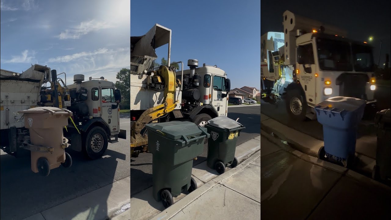 Nice edit Peterbilt 320,520 ￼ Bridgeports,Newways trash,green,recycling part 2 #viral #garbagetruck 