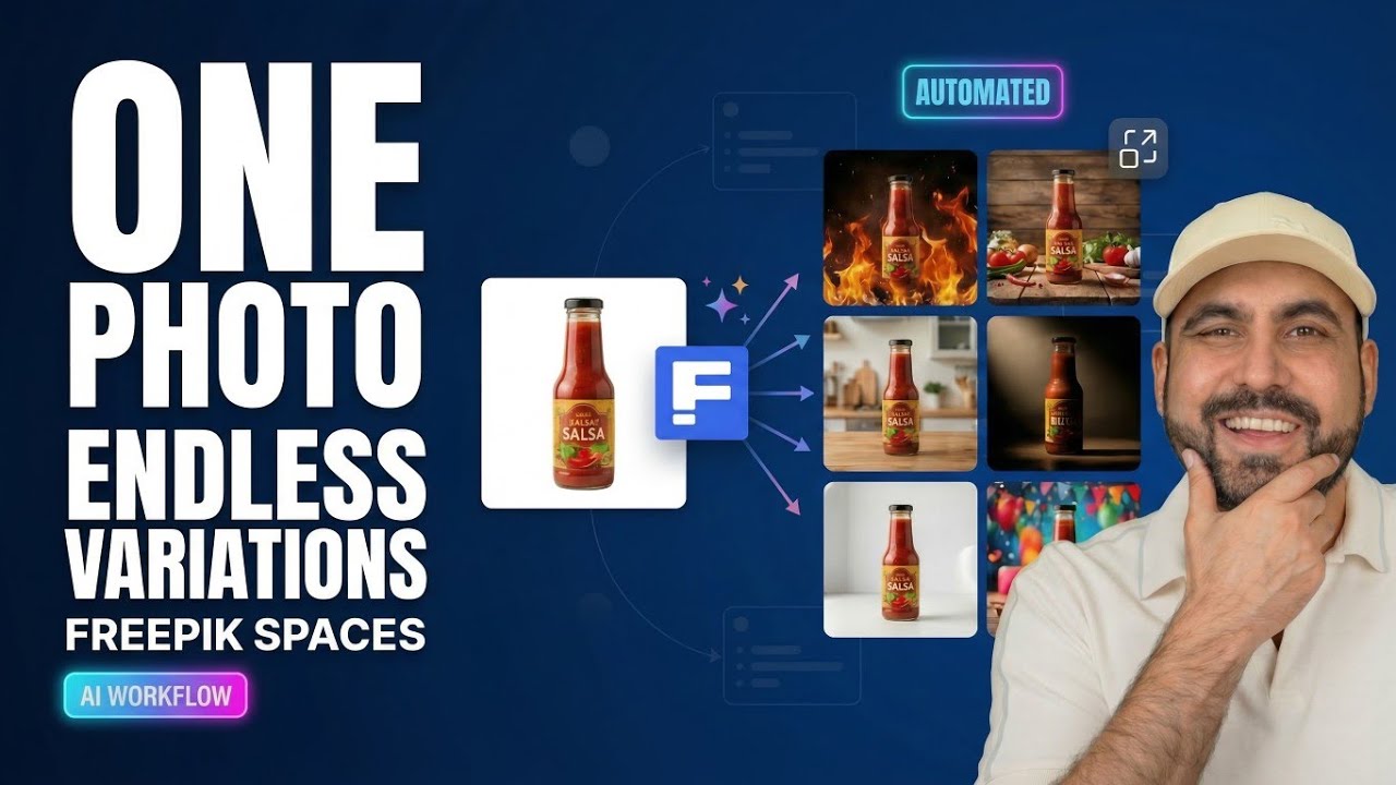 AI Product Photography Workflow: One Photo, Endless Product Variations in Freepik Spaces