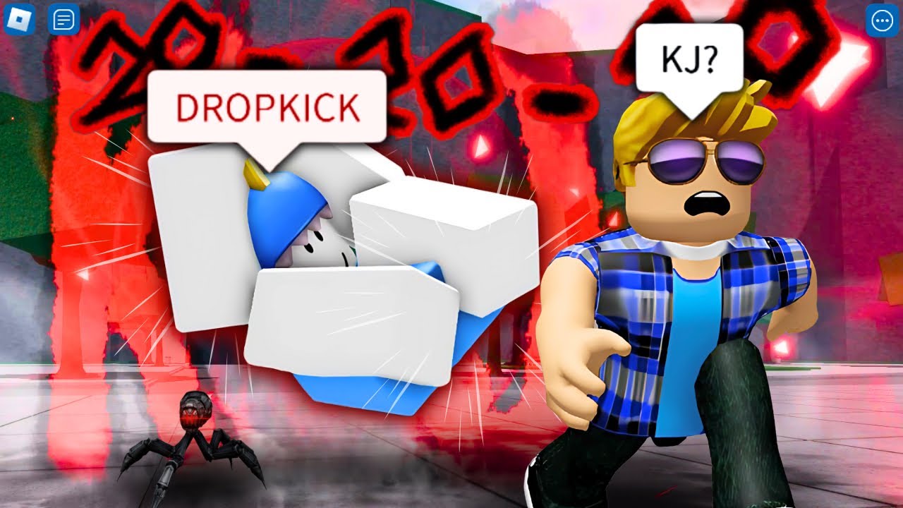СМЕШНЫЕ МОМЕНТЫ Strongest Battlegrounds ROBLOX (KJ)