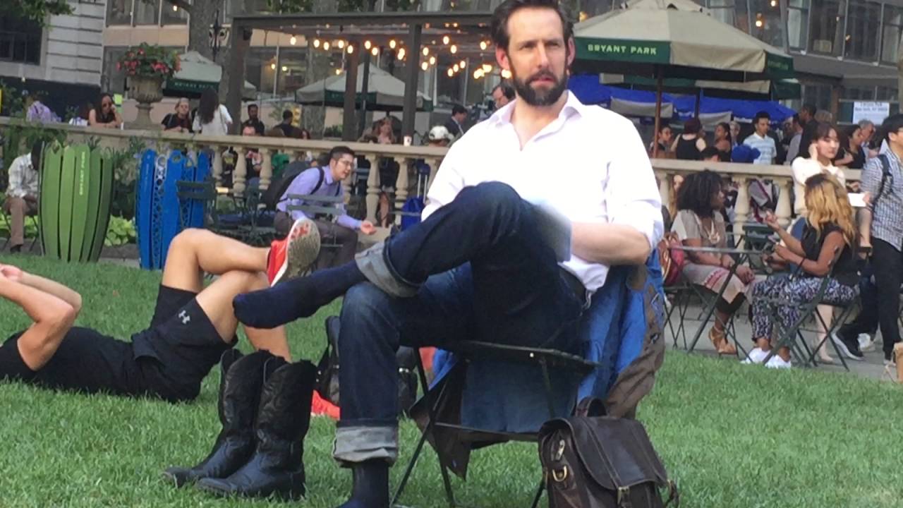 Mountain Man Takes off CowBoy Boots Sheer Socks