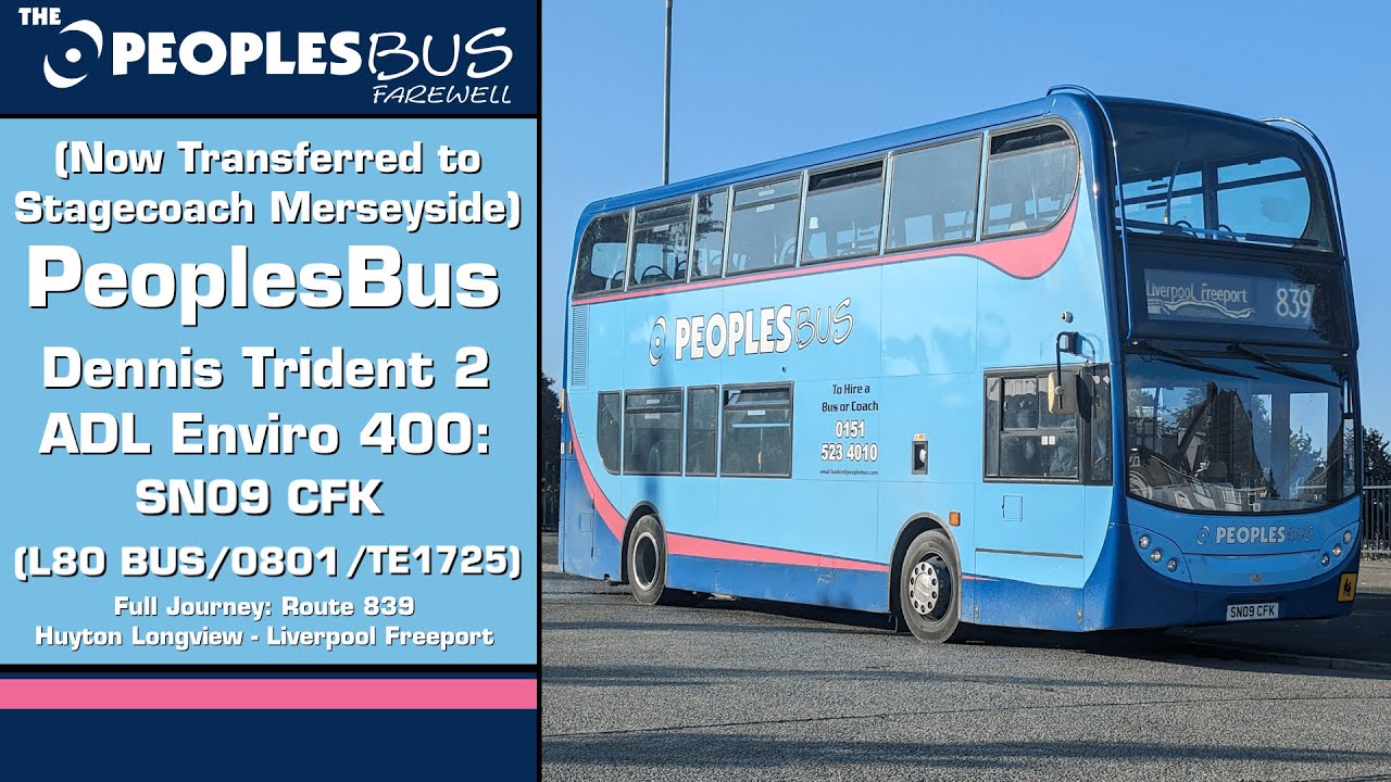 PeoplesBus Dennis Trident 2 ADL Enviro 400: SN09 CFK
