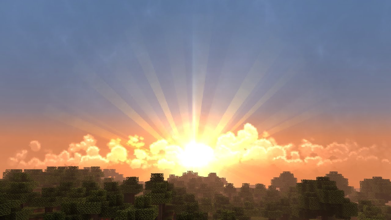 Minecraft - Gorgeous Skies (and torches)