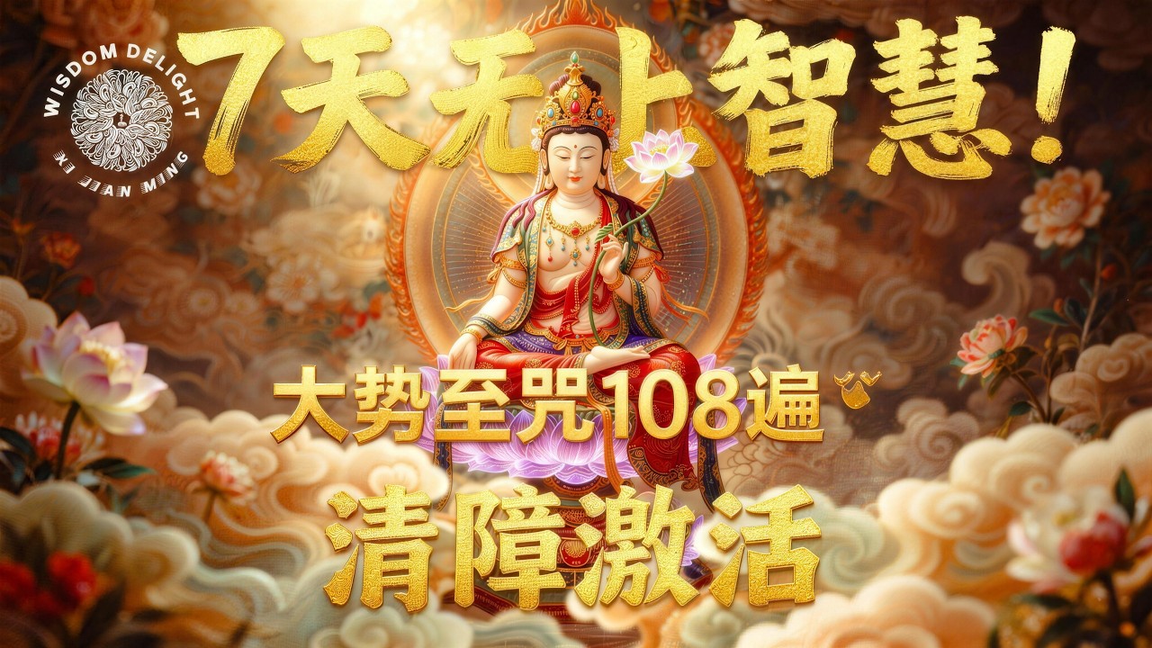 大势至菩萨心咒108遍循环 | 7天开启无上智慧、清除业障、提升灵性！