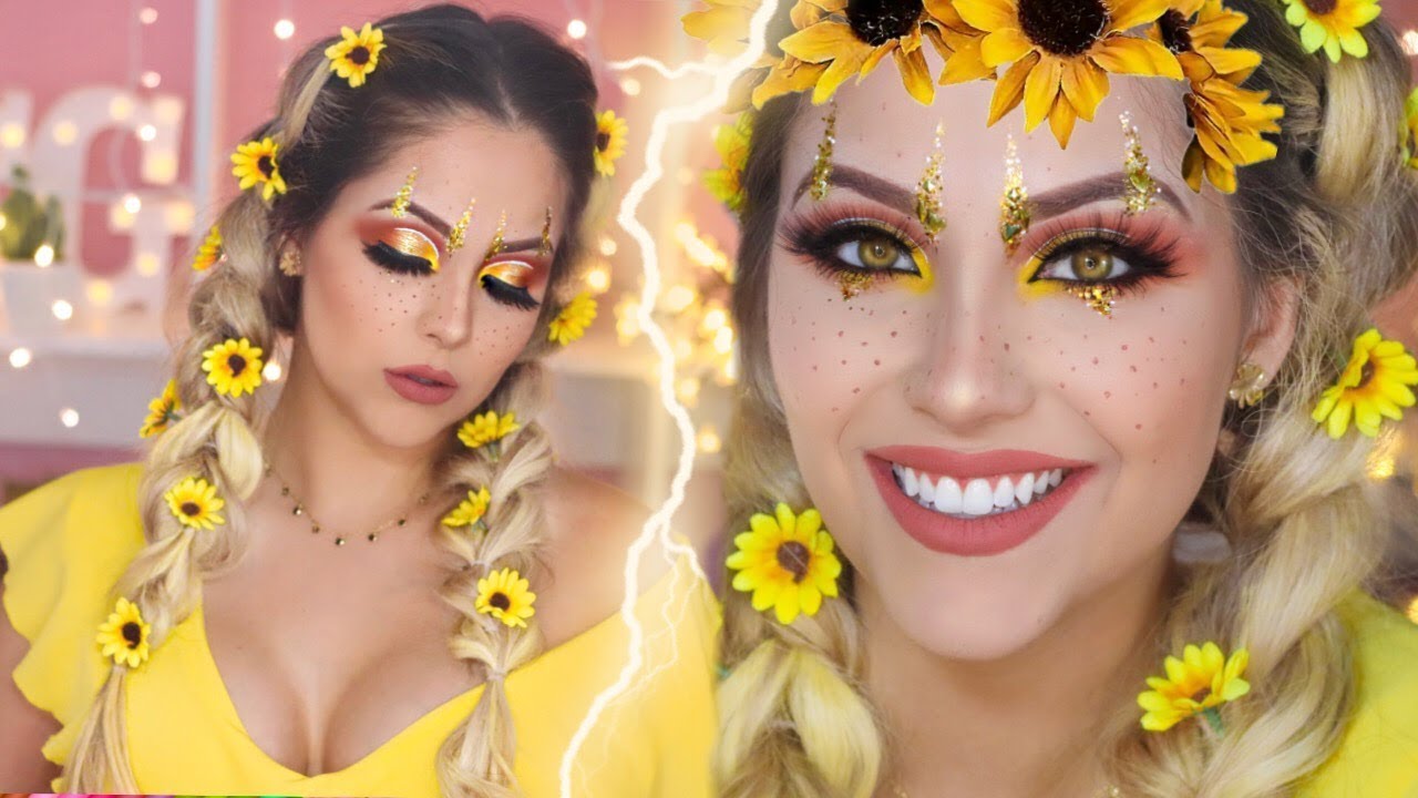 MAQUIAGEM DE GIRASSOL PARA O CARNAVAL - Gabriela Capone