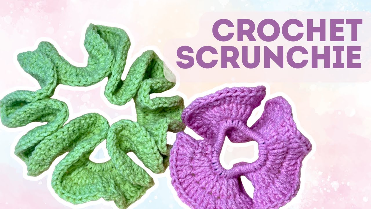 Crochet Hair Scrunchie Beginner Friendly Tutorial
