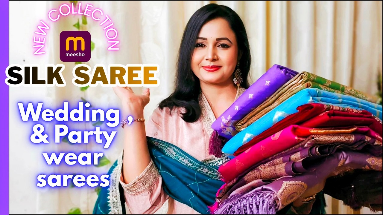 MEESHO SAREE HAUL | SILK SAREES | New Design Wedding & party wear saree | Starting Rs-490