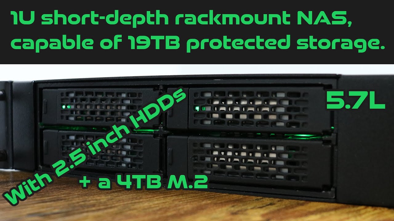 A NAS with 2.5 inch HDDs in a 1U chassis
