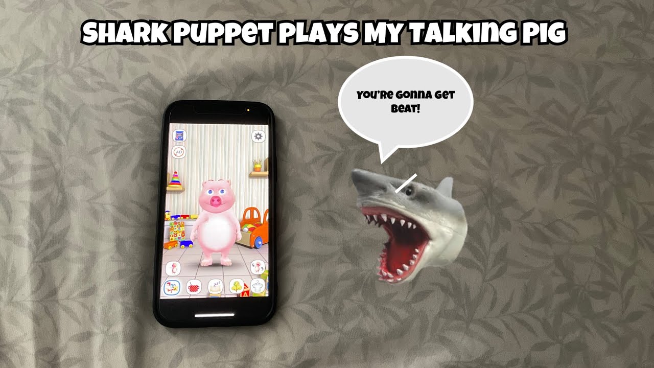 SB Movie: Shark Puppet играет в My Talking Pig!