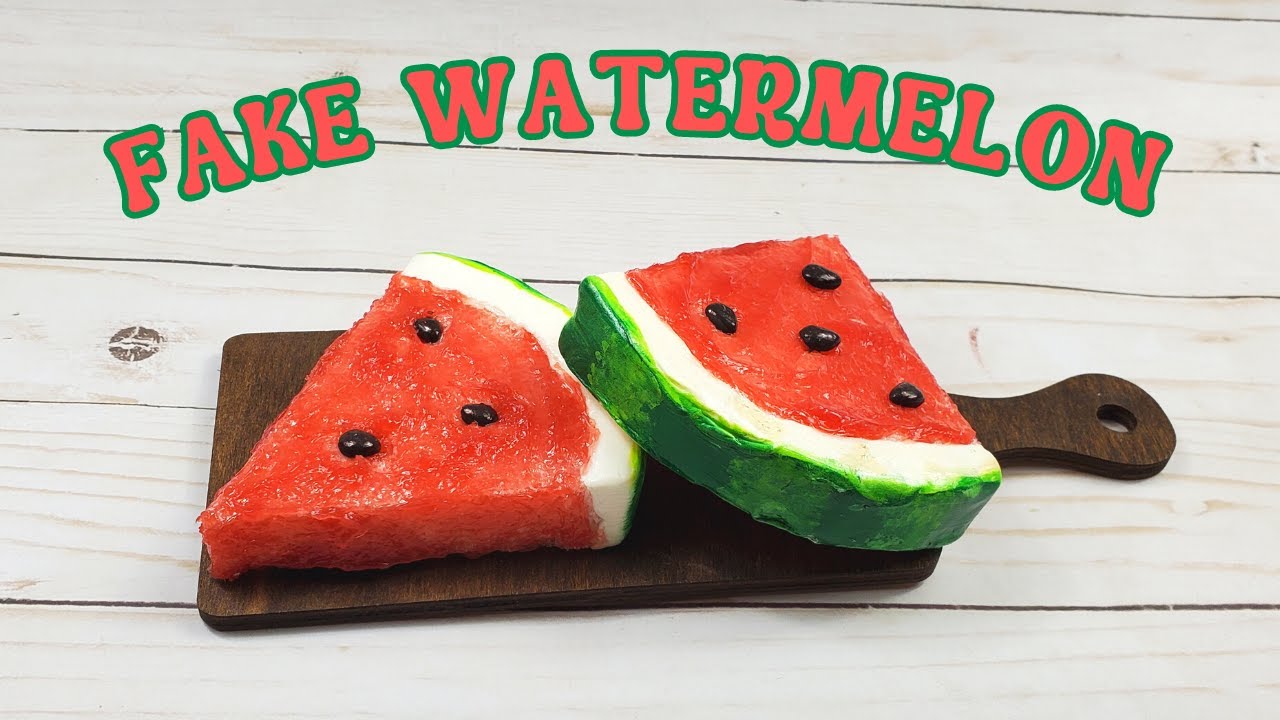REALISTIC FAKE BAKE WATERMELON Summer Decor DIY