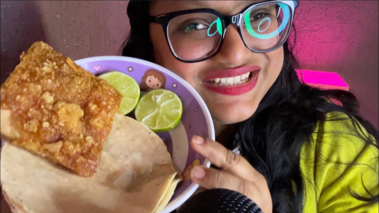 ASMR COMIENDO CHICHARRÓN DE CERDO 