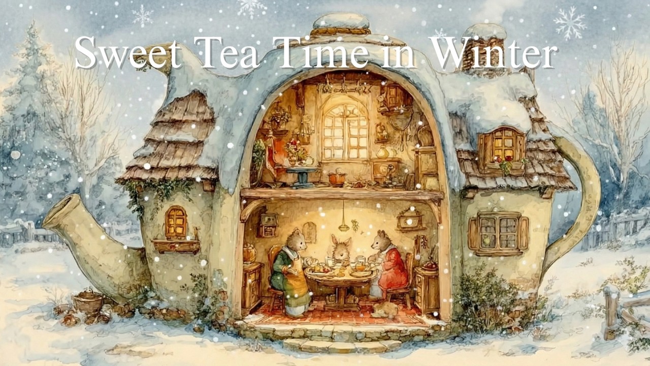Sweet Tea Time in Winter ❄️ A Winter Day in the Cozy Village | Storybook Folk Music