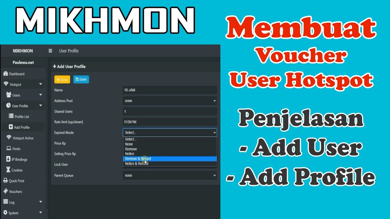 Membuat Voucher Hotspot Menggunakan MIKHMON || (MIKROTIK)