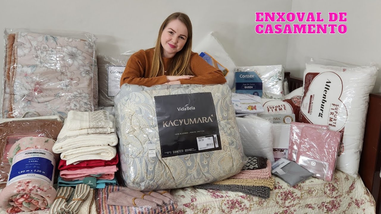 MOSTRANDO MEU ENXOVAL DE CASAMENTO- CAMA E BANHO