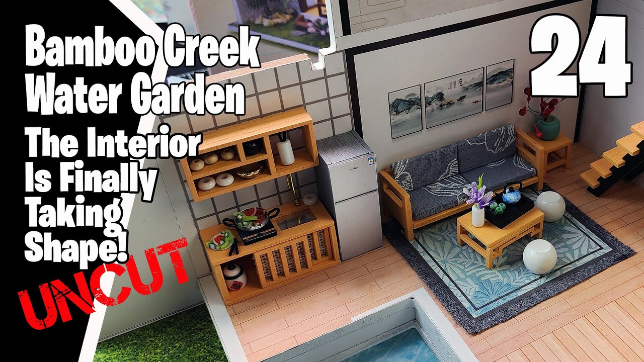 Bamboo Creek Water Garden Mini Dollhouse Build: Episode 24 – Turning Parts Into a Lived-In Interior!