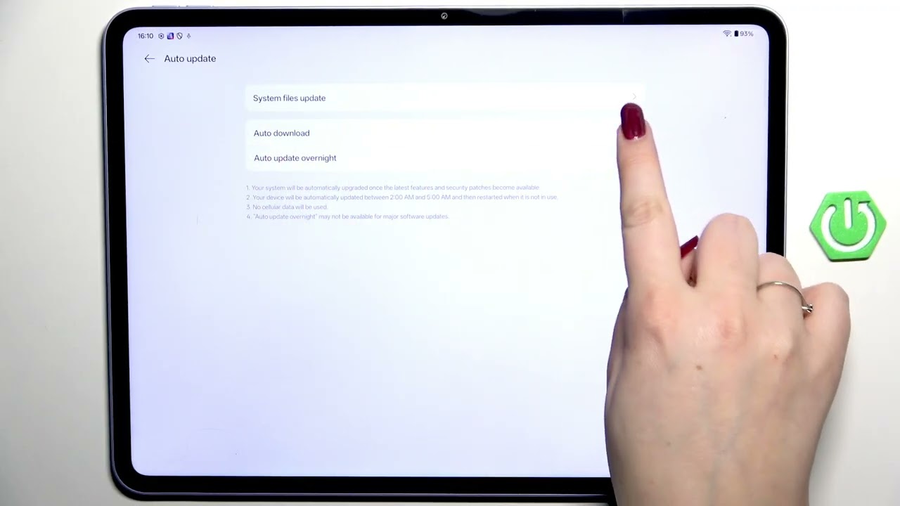 OnePlus Pad Go 2 5G – How to Enable Auto Update