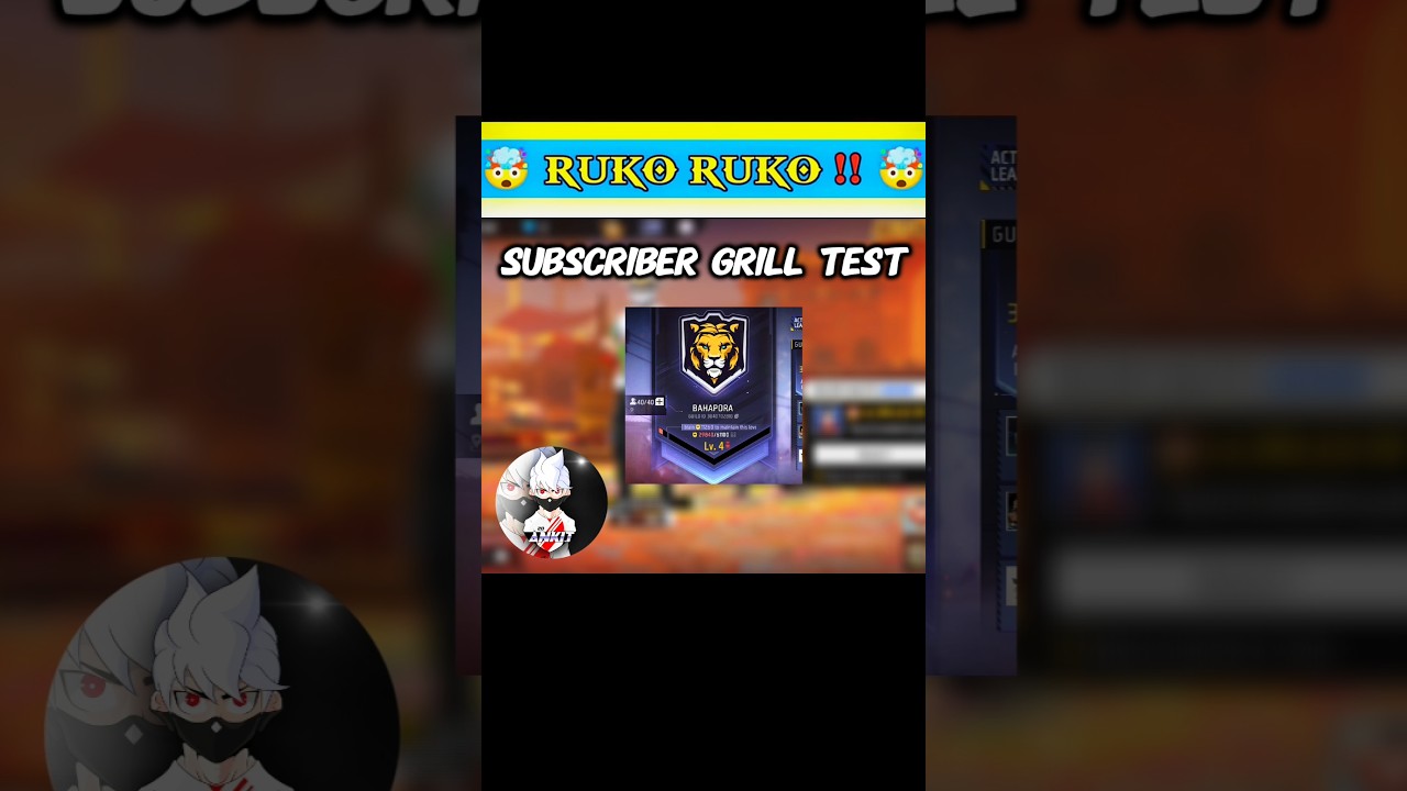 SUBSCRIBER GRILL TEST #freefire #trending #shorts