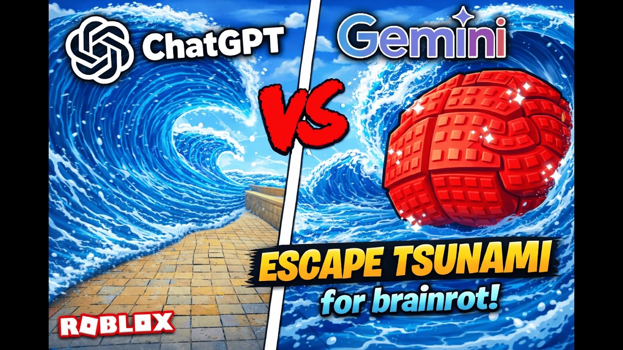 ChatGPT versus Gemini wich AI cam Make escape from a Tsunami better