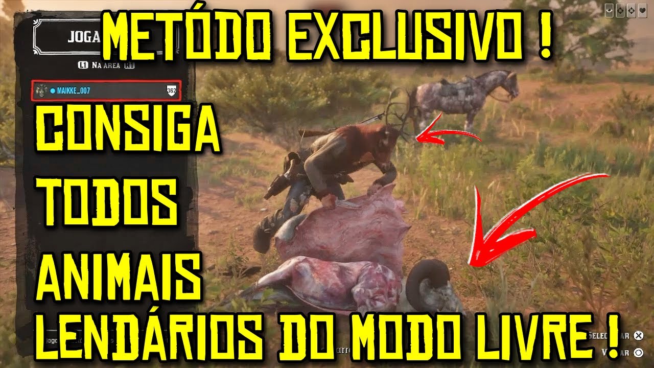 ANIMAIS LENDÁRIOS FÁCIL FÁCIL | RED DEAD ONLINE